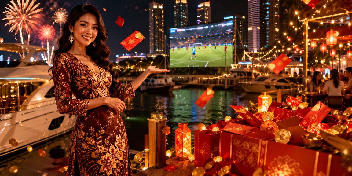 Pertaruhan bola sepak berlatarkan batik Terengganu dengan suasana sukan Malaysia